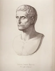 Portræt af Lucius Junius Brutus, indgraveret af B.Barloccini, 1849