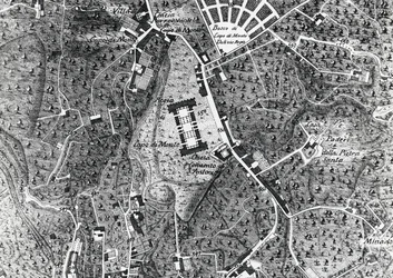 Bykort over Napoli med Capodimonte, detaljer fra Duke Of Noja-kort