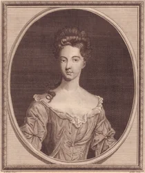 Portræt af Margaret Cecil, grevinde af Ranelagh (1672 eller 1673-1728), kobberstik af John Goldar (1729-1795) fra maleri af G Kneller
