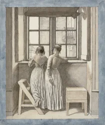 Ved et vindue i kunstnerens studie