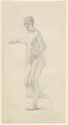 Stående kvindelig model