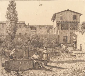 Udsigt over en italiensk landsby