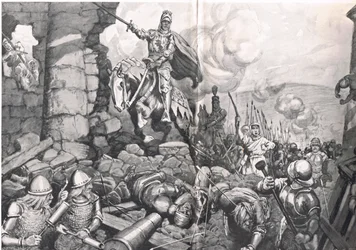 Henry V at the Siege of Harfleur, illustration fra 
