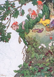 Et eventyr på klippetoppen, fra My Magazine, pub.1922 (farve litho)
