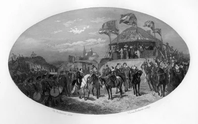 Erobringen af s-Hertogenbosch af Frederik Hendrik af Orange, Holland, 1629, c1870.
