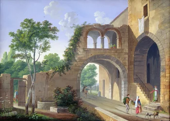 Scene i det italienske landskab, 1813