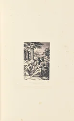 Jomfruen ved palmetræet, graveret af M. Antonio