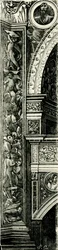 Pilasterstrimmel dekoreret af Callisto Piazza (ca 1500-1561 eller 1562), Tempio Civico della Beata Vergine Incoronata (Tempel for den hellige Jomfru Maria kronet), Lodi, Lombardiet, Italien, træsnit
