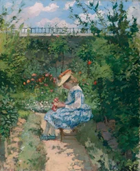 Jeanne i haven, Pontoise, ca. 1872