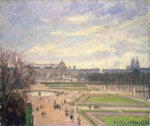 Tuileriehaven. Maleri af Camille Pissaro (1830-1903), olie på lærred