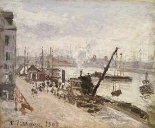 Kajkanten i Le Havre, 1903 (olie på batist)