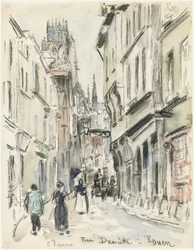 Rue Damiette, Rouen, ca. 1884.