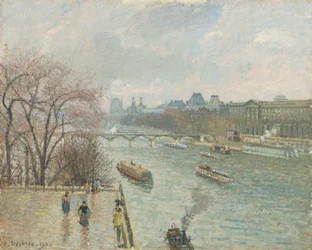 Louvre, eftermiddag, regnvejr, 1900