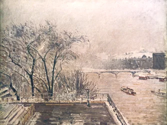 Louvre under sne, 1902