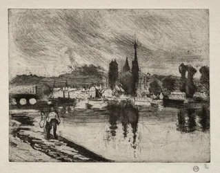Udsigt over Rouen, 1884.