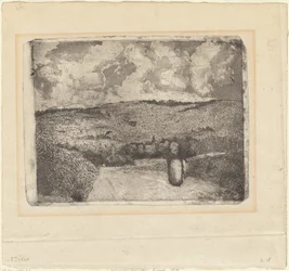 En kvinde, der går langs en landevej La Femme sur la Route, 1879.