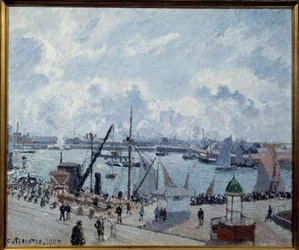 Ydre havn i Le Havre, Southampton wharf Maleri af Camille Pissarro (1830-1903) 1903 Le Havre, Museum of Fine Arts