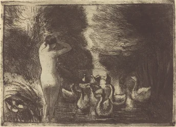 Badende med gæs, 1895.