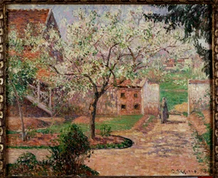 Have i Eragny Maleri af Camille Pissarro (1830-1903) 1800-tallets privatsamling