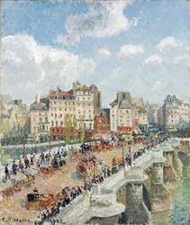 Le Pont Neuf (Pont-Neuf) - Maleri af Camille Pissaro (1830-1903), olie på lærred (55x46,5 cm)