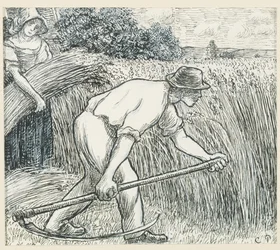 The Harvest, ca. 1895 (pen og blæk med blyhvid gouache på papir)