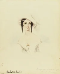 Portræt af danseren Lola Montez 1821-1861, 1846.