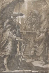 Martyrium af en kvindelig Saint Agnes, 1605-9.