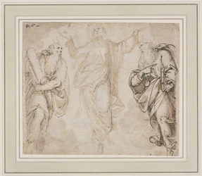 The Transfiguration recto, Study of Hands verso, ca. 1590.