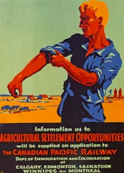 Plakat til fremme af emigration til Canada, 1920 (farve Litho)