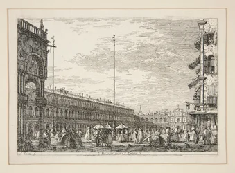 Le Procuratie Nuove e S. Ziminian V. (The Procuratic Nuove and the Church of San Geminiano, Venedig), fra serien Vedute (Views)