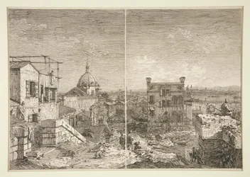 The House with the Inscription [og] The House with the Perstyle, fra serien Vedute (Views)