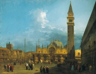 Canaletto - Piazza San Marco set mod øst mod basilikaen og kampanilen ca. 1723-4