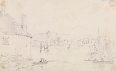 Cowes, fra West Cowes Ferry, 22. marts 1826