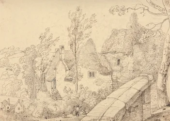 Ruinerne af Crewkerne Abbey, maj 1833