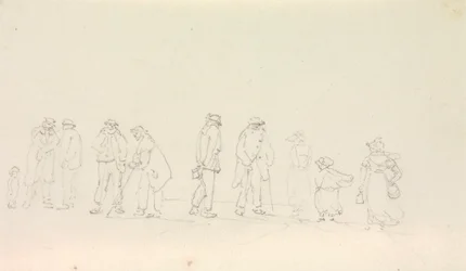 Skitse af en gruppe mennesker