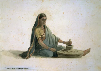 Syces kone, maler korn, Indien