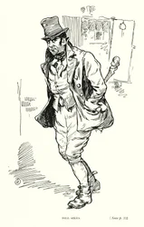 Dickens karakter: Bill Sikes (litho)