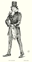 Dickens karakter: Bob Cratchit (litho)
