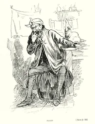 Dickens karakter: Fagin (litho)