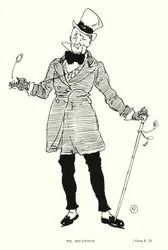 Dickens karakter: Mr Micawber (litho)