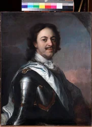 Peter den Store - Portræt af kejser Peter I den Store (1672-1725). 77 x 62 - Privatsamling