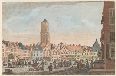 Neude i Utrecht, ca. 1790 De Neude i Utrecht / Marché dite Neude in Utrecht (titel på objekt)