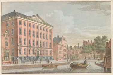 Romersk-katolske jomfruhus i Amsterdam, ca. 1790 R.C. Jomfruens hus i Amsterdam. / Hospice Catolique dite Maison des Vierges à Amsterdam (titel på objekt)