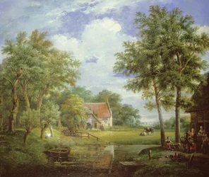 Hollandsk gårdscene