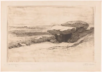 Dolmen of Rondossec på kysten ved Plouharnel