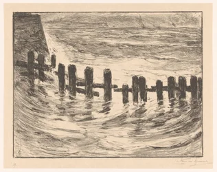 Pælearbejde i Schelde ved Vlissingen
