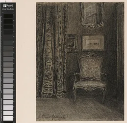 Kamerinterieur i de Rue du Trône 190 te Bruxelles