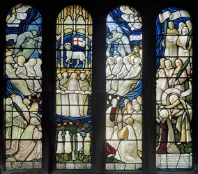Grappenhall, St. Wilfrids, Shrigley & Hunt (1873-1982), Carl Almquist, The Worship Of The Lamb, 1886
