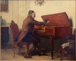 Mann am bordplade tastatur