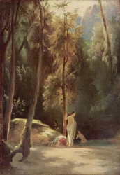 Badende i parken Terni (Kvinder bader i skoven)